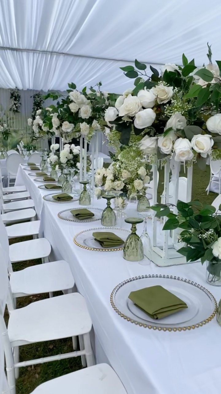 Elegant reception reveal with refined table styling and decor